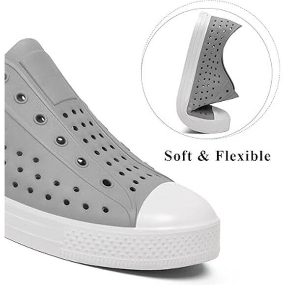 Saguaro Womens Size 6 Gray Breathable Slide On Closed Toe Garden Water Shoes - Picture 6 of 11